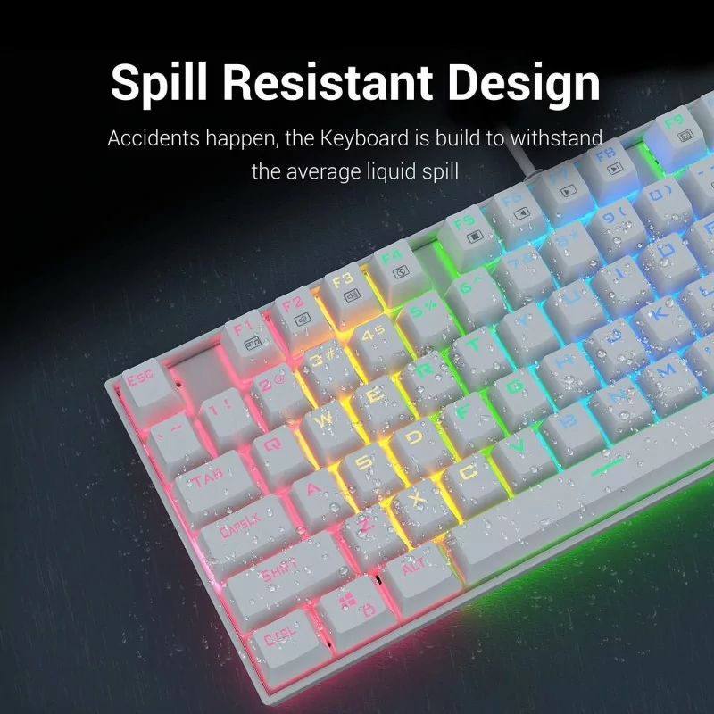 Redragon Kumara K552 RGB WHITE- BLUE SWITCH